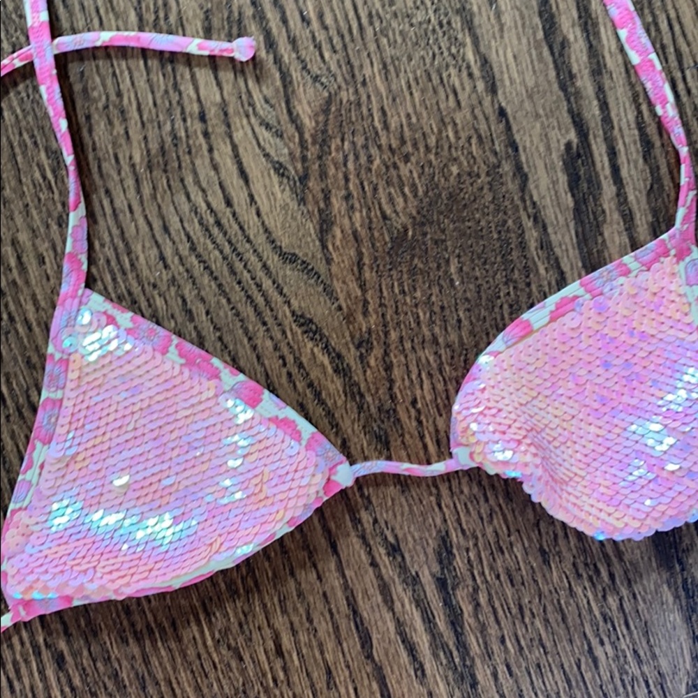 Victoria’s Secret size xs sequin bikini top - Picture 2 of 2